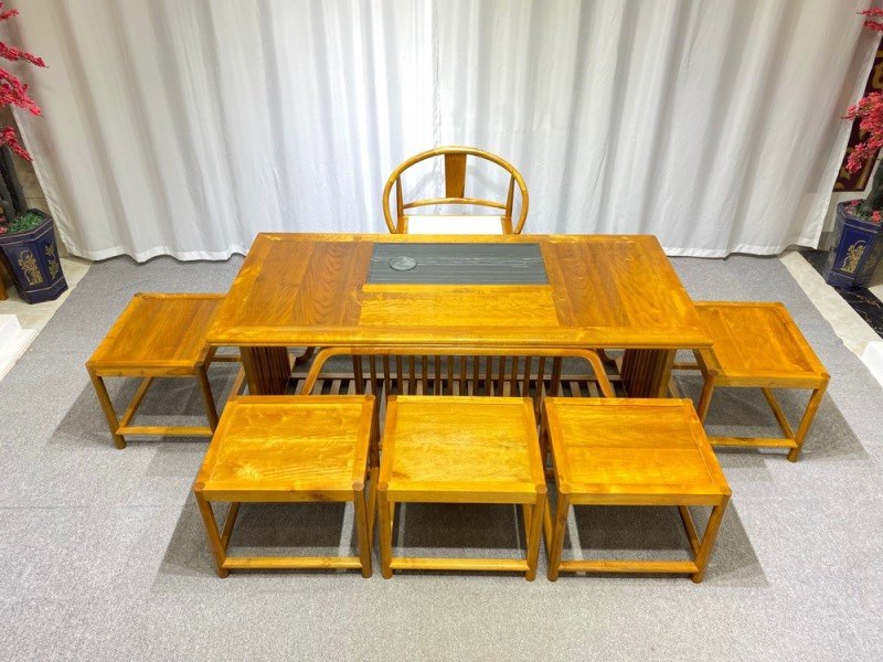 金丝楠木家具茶桌椅小叶桢楠茶桌