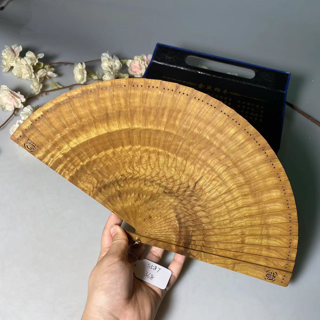 金丝楠木折扇简约中国风木质工艺