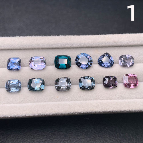 天然灰尖晶裸石戒面金属灰