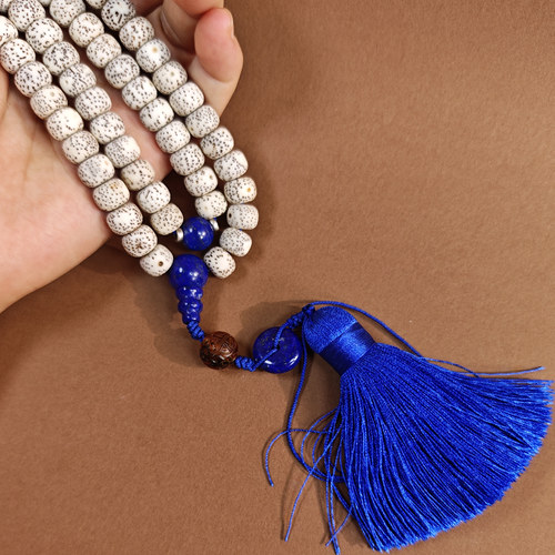 青金石平安扣星月菩提手链珍藏级