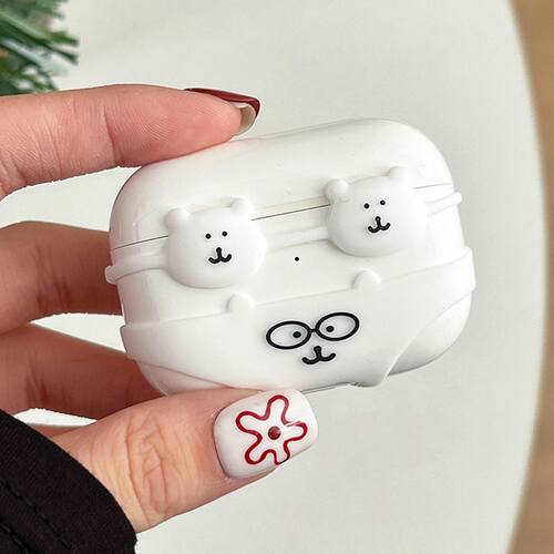卡通趣味镂空比基尼轻松熊保护套适用Aipods4耳机套Airpods1/2代硅胶airpodspro2壳airpod软pro3