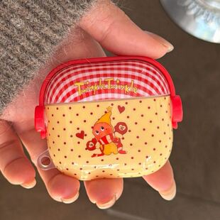 立体戴耳机波点星星人AirPods Pro3保护套新款适用苹果airpods4降噪/2/3/pro第二代硅胶无线蓝牙耳机套