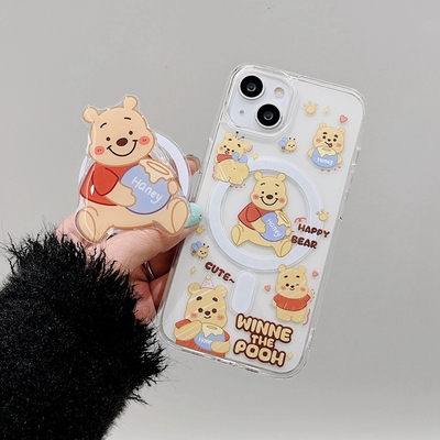 维尼小熊磁吸适用iphone15手机壳