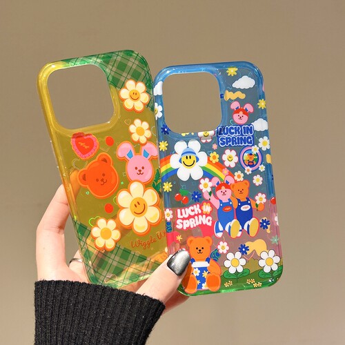 小熊兔子iPhone16手机壳