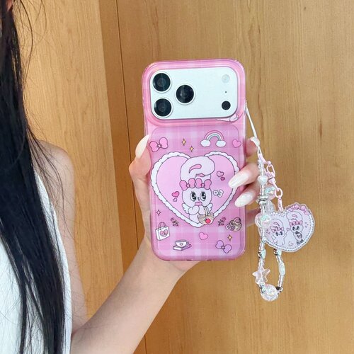 ins韩系可爱甜美蝴蝶结爱心兔子适用17pro苹果17ProMax手机壳iPhone15全包高级感双层硬底软边16Promax保护套