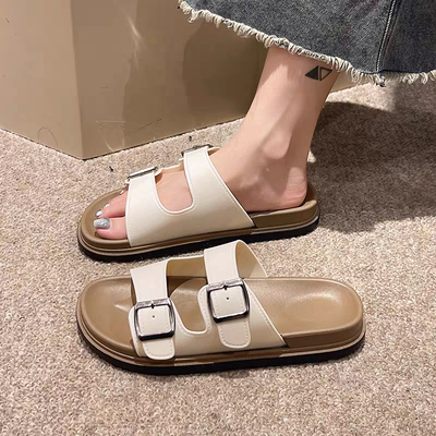 潮拖鞋女外穿2025夏季新款时尚厚底软底防滑海边沙滩鞋一字拖凉鞋