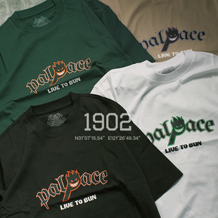 现货 PALACE x SPITFIRE T-SHIRT 滑板小火人联名款 短袖T恤
