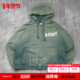 25AW BOW 现货 HOODIE WOW ZIP 帽衫 ARMY 水洗做旧破坏连帽卫衣