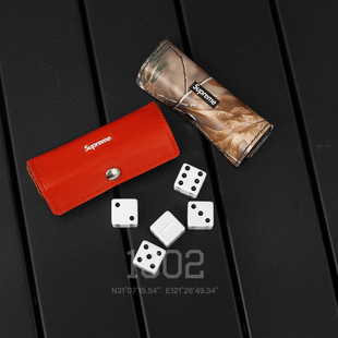 Supreme 意大利产配件皮革套装 25Fw Dice 骰子 Leather 现货