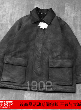 现货 AURALEE 25AW DUCK BLOUSON 日产水洗帆布羊皮领加绒夹克