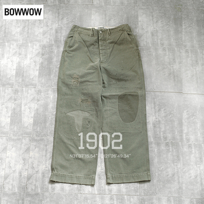BOWWOWM43HBT做旧补丁工装裤