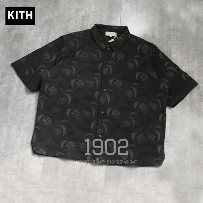 现货KITH24SS暗纹绣花短袖衬衫