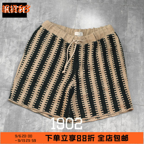 现货Kith针织休闲五分裤短裤