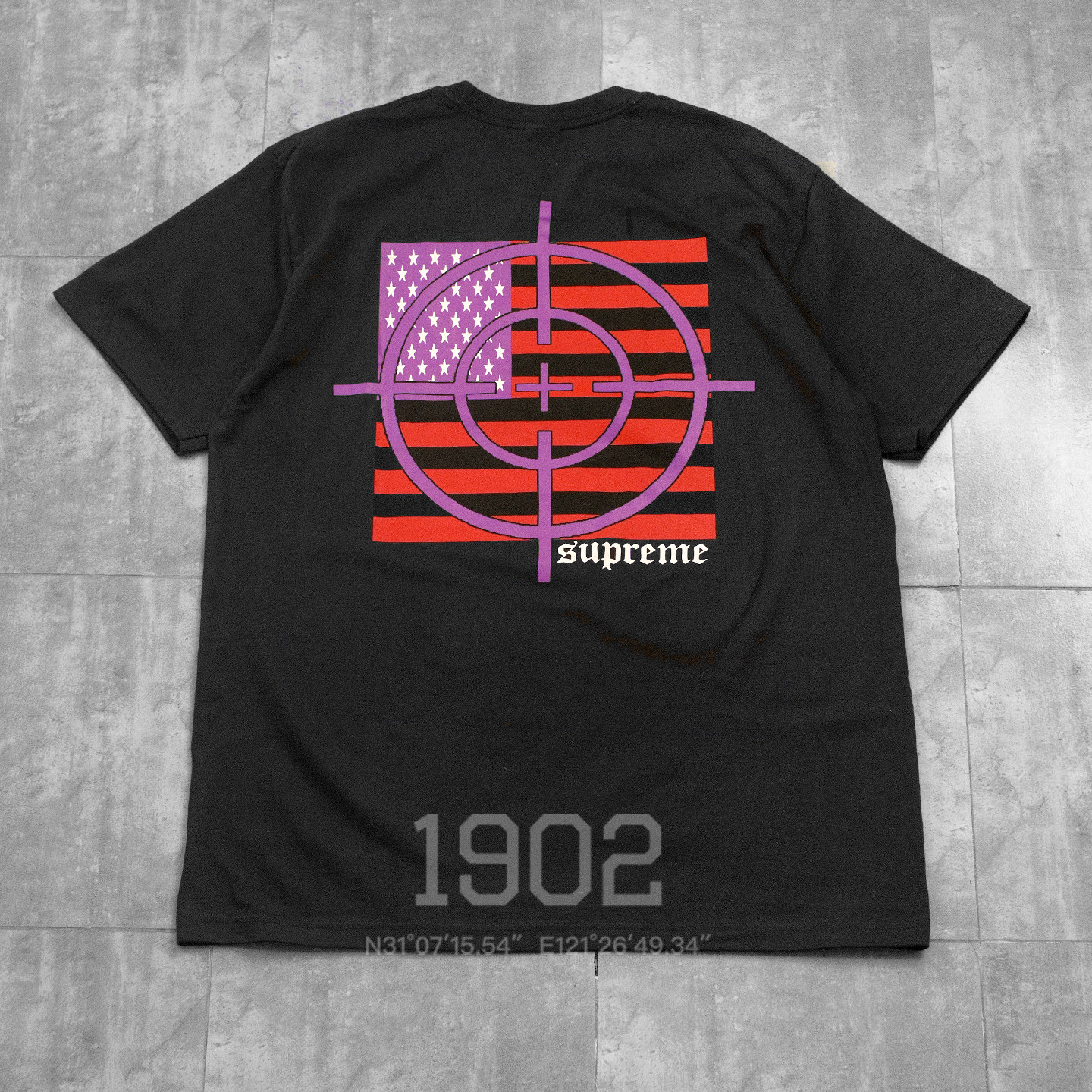 折扣 Supreme Target Tee 瞄准镜Logo圆领印花图案纯棉 短袖T恤