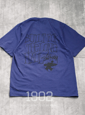 现货 Stussy 26SS Long Haul Dyed Tee 涂鸦冲浪人 印花短袖t恤