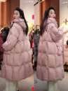 白鸭绒羽绒服 口袋抽绳巨厚 洋气 长款
