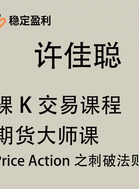 许佳聪期货交易大师日内裸K交易期货视频课程PriceAction刺破法则