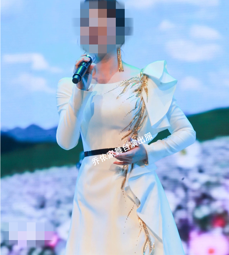 甜美声乐艺考礼服女音乐会独唱演出服舞台唱歌表演服装主持人长裙