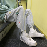 点击高！印花卫裤男女中性宽松直筒休闲裤运动裤九分NB651，男装休闲裤，电商C303