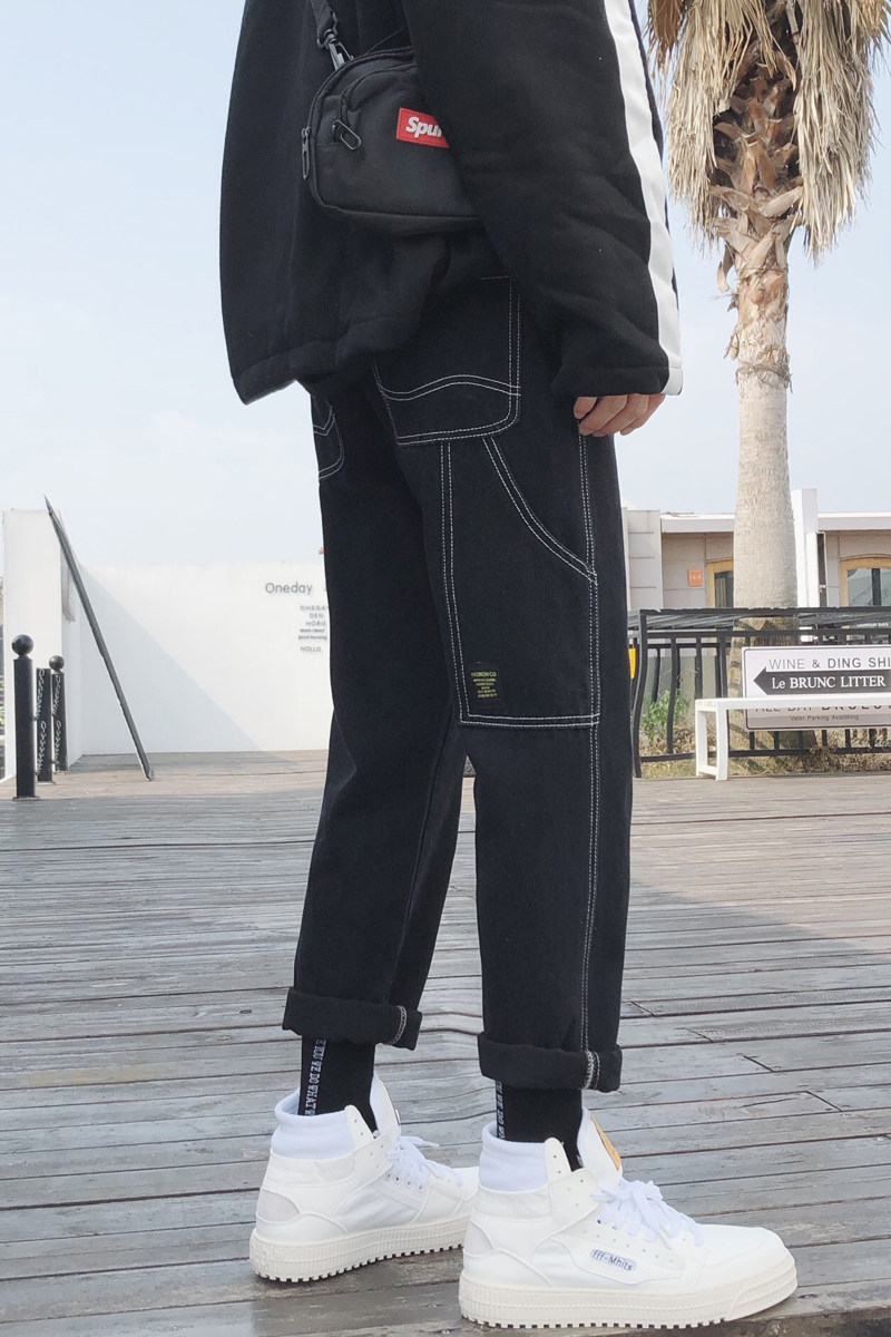 新品chic工装牛仔裤男小脚裤BM355P65,男装牛仔裤,电商C303