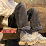 加绒NB1020P55特控88抖音一推就的加厚宽松直筒牛仔裤，男装牛仔裤，电商C303