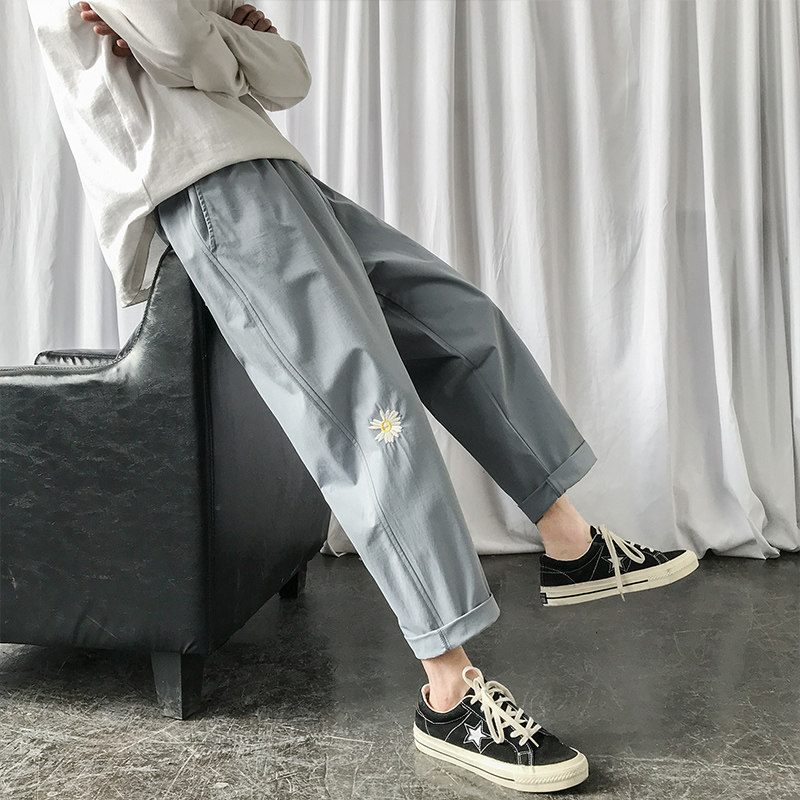 备货10W！已注册！雏菊九分休闲裤薄中性男女NB118P45控58图片