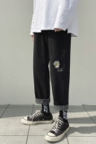 爆款主推小雏菊牛仔裤男2021春夏宽松刺绣老爹裤NB101P58，男装牛仔裤，电商C303