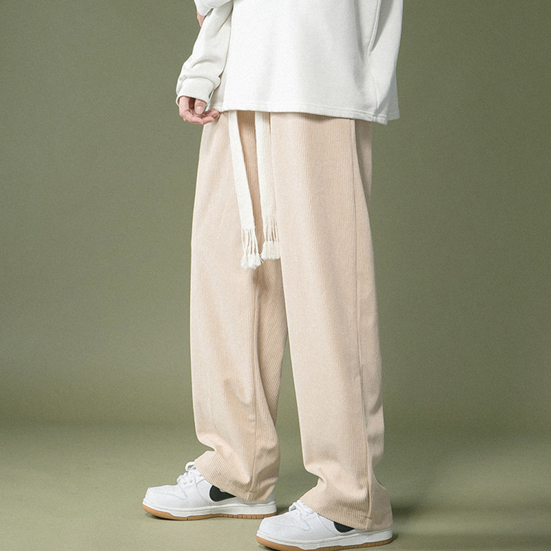 主推冬季加厚灯芯绒休闲裤！编织绳宽松直筒裤NB677,男装休闲裤,电商C303