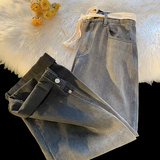 转化高抖音得物渐变牛仔裤男女中性宽松粗绳卷边裤高街NB805P55，男装牛仔裤，电商C303