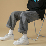 主推爆款点击10%！初秋宽松直筒牛仔裤男女中性九分NB605P45，男装牛仔裤，电商C303