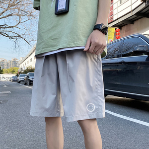 爆款现货主推！印花短裤男女中性五分裤宽松直筒裤薄 NB586P25图片