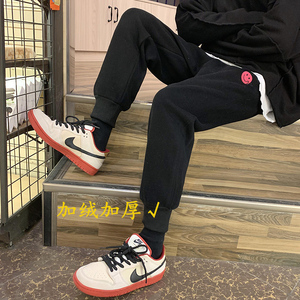 现货主推加绒卫裤！中性ins个性休闲运动裤男九分NB403加绒图片