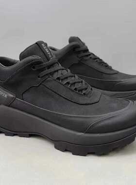 男鞋高端真皮户外休闲鞋2024冬季新品高帮加绒防滑厚底运动机能鞋