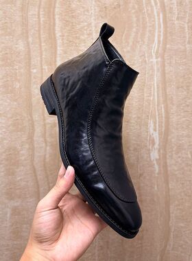 冬季男士商务正装皮鞋休闲韩版高帮皮鞋英伦风真皮牛皮男潮款皮靴