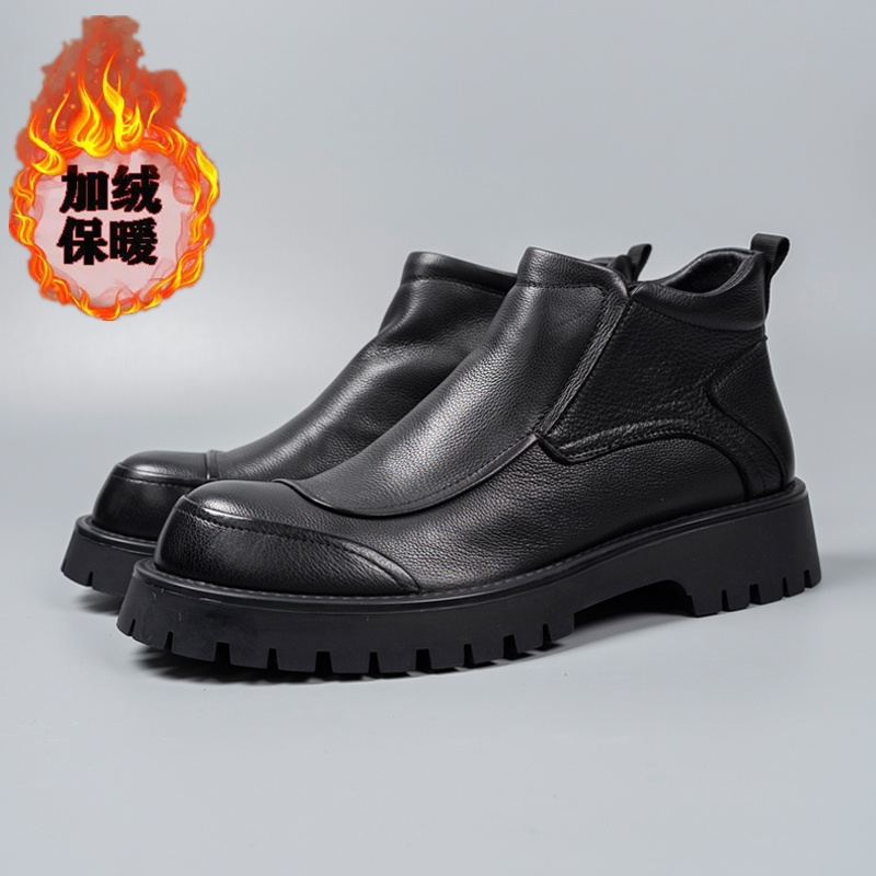 男士冬款马丁靴高帮皮鞋
