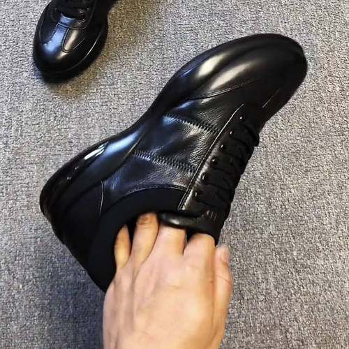 2025年春秋男鞋新款低帮休闲软皮韩版鞋男士一脚蹬皮鞋百搭真皮鞋