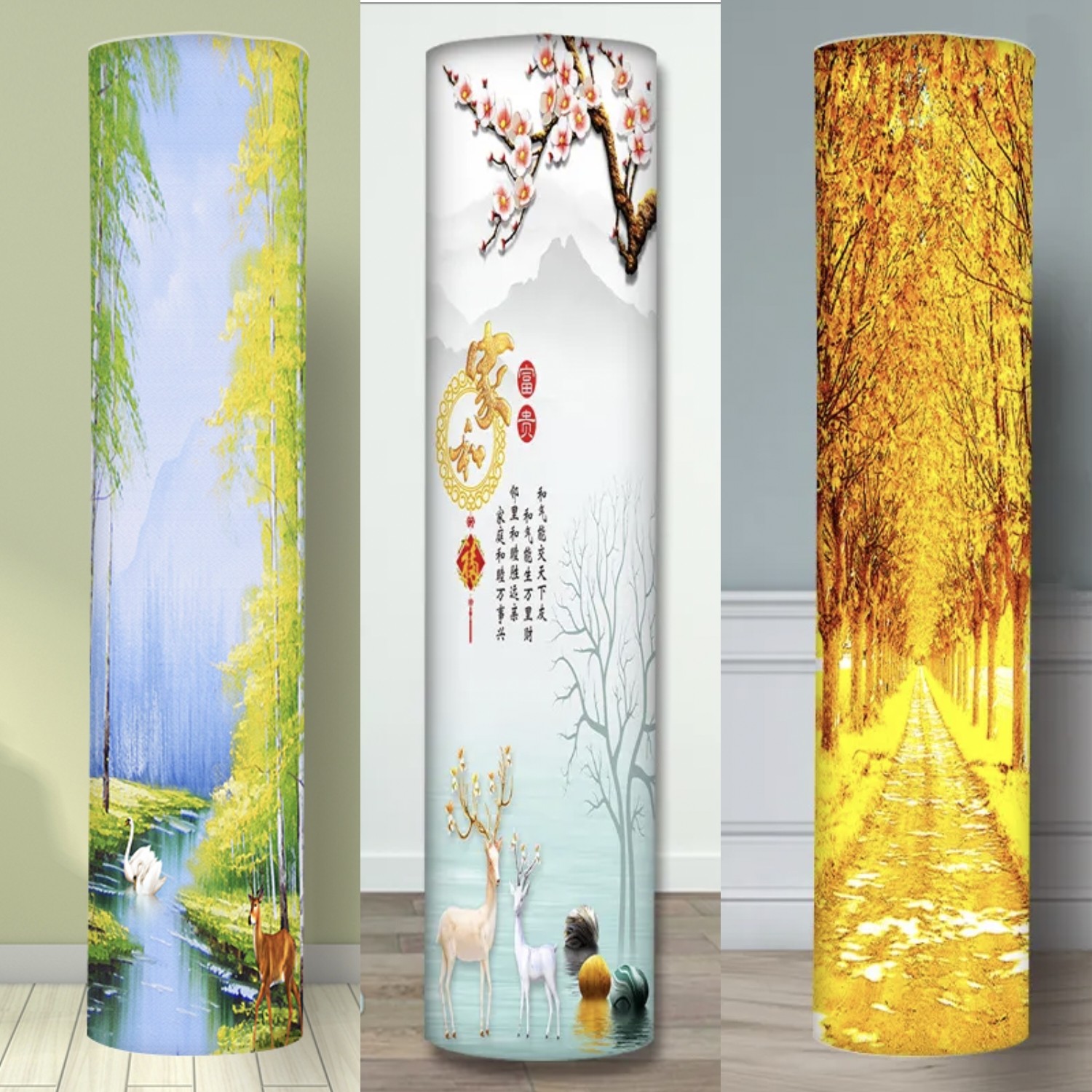 空调罩套柜机圆形圆柱格力客厅美的海尔柜式奥克斯立式空调防尘罩