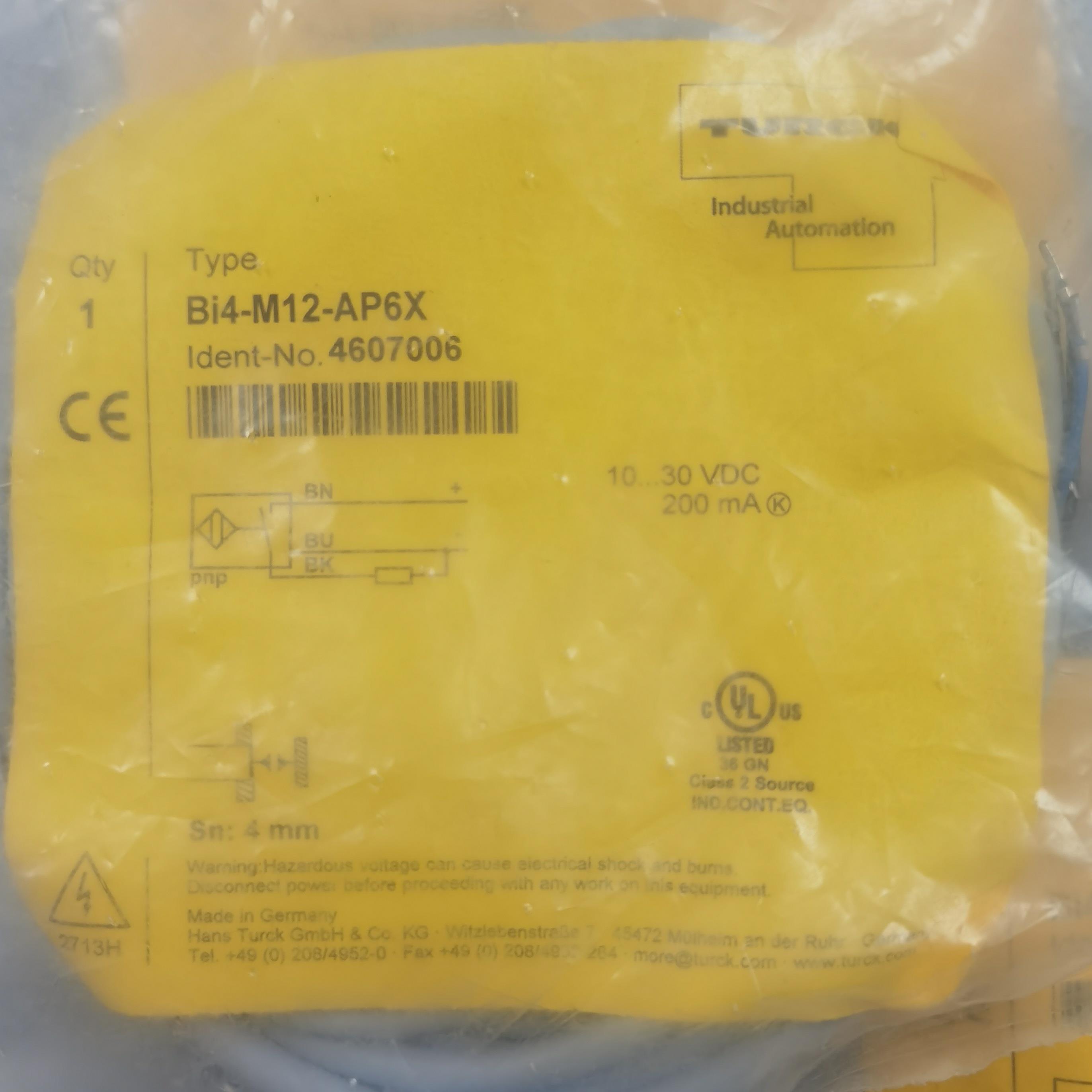 图尔克接近开关 Bi4-M12-AP6X   全新原装现货实价询价