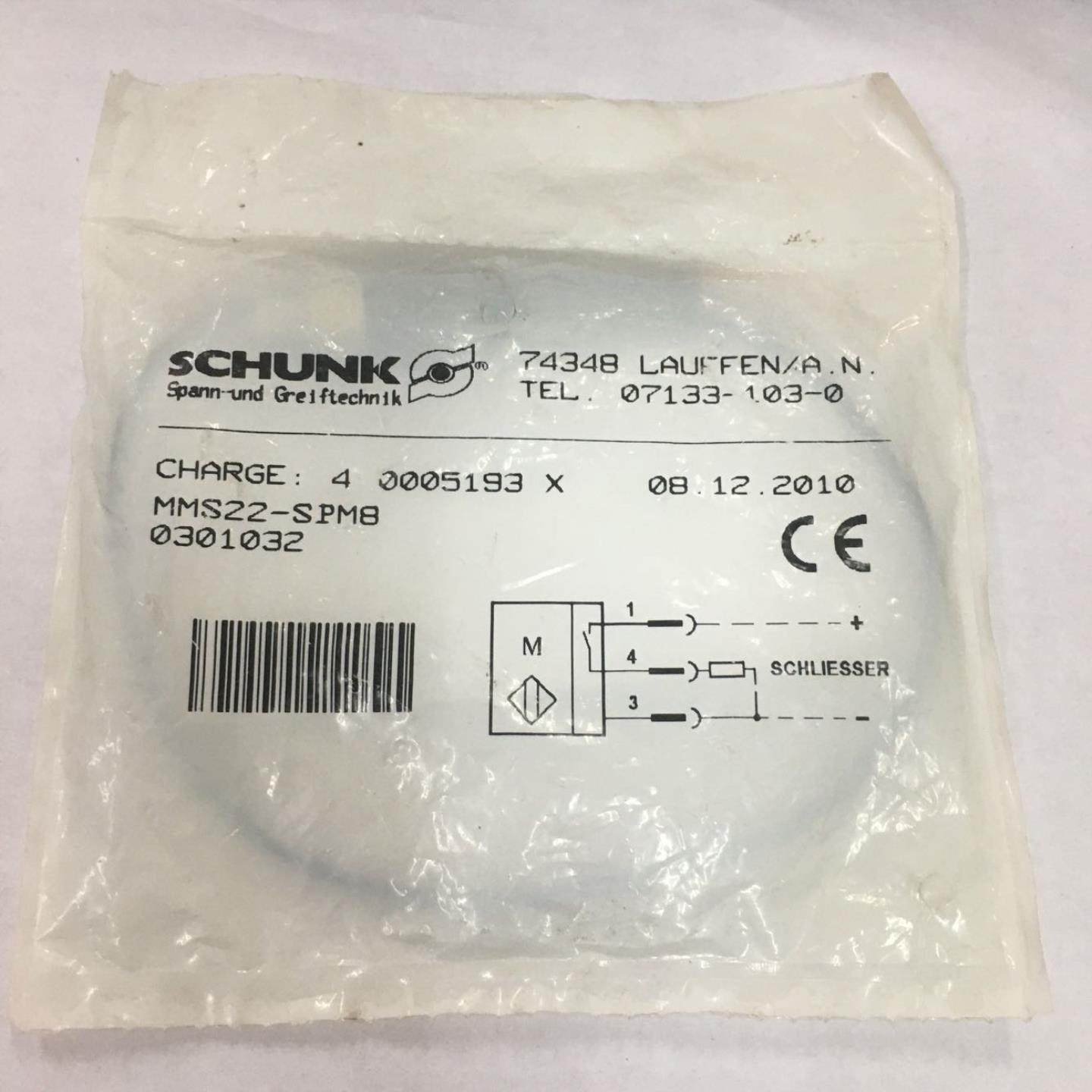 德国雄克SCHUNK原装磁性开关传感器MMS22-SPM8 订货号0301032询价