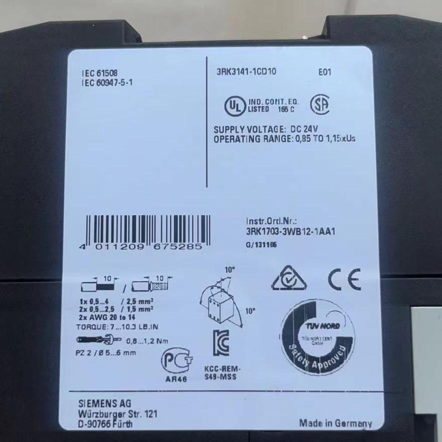 西门子接触器3RK3141-1CD10二手现货客户链接询价