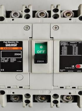正品95新日本进口富士FUJI漏电断路器EA203C 200A 3P三极空开询价