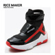 热米RICEMAKER高帮品牌运动女潮鞋 厚底增高轻盈抗震帅气魔术贴