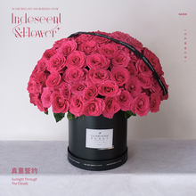红色系玫瑰抱抱桶花束成都同城新鲜真花鲜花速递配送花店生日送花