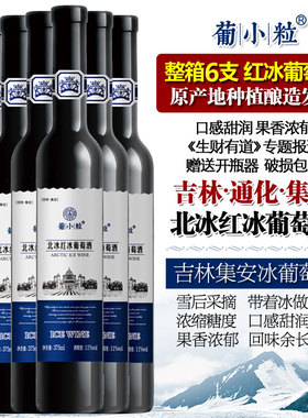 葡小粒 整箱6支 冰葡萄酒 北冰红自酿甜红酒自制吉林通化集安冰酒