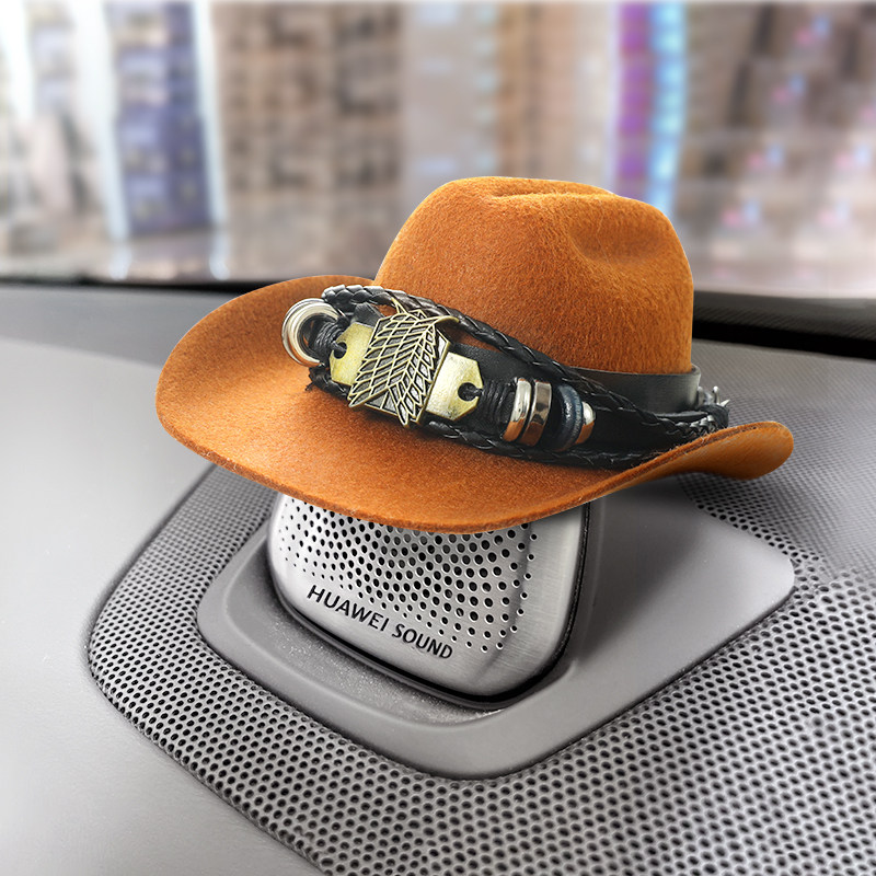 2025新款网红问界AITO中置音响帽子牛仔帽饰品中控台车载摆件装饰