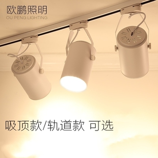 轨道灯LED射灯服装店铺家商用超亮聚光12W18W20W30W导轨展厅白色