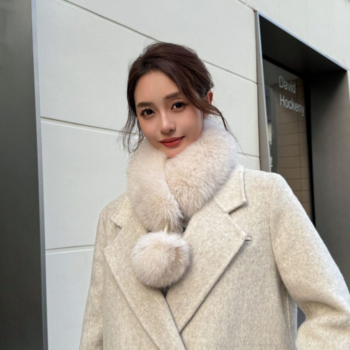 真狐狸毛围巾女冬季保暖韩版气质双面毛皮草磁吸毛毛球围脖毛领子