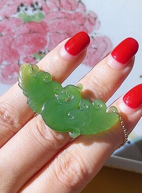 18K金碧玉凤凰牌锁骨链