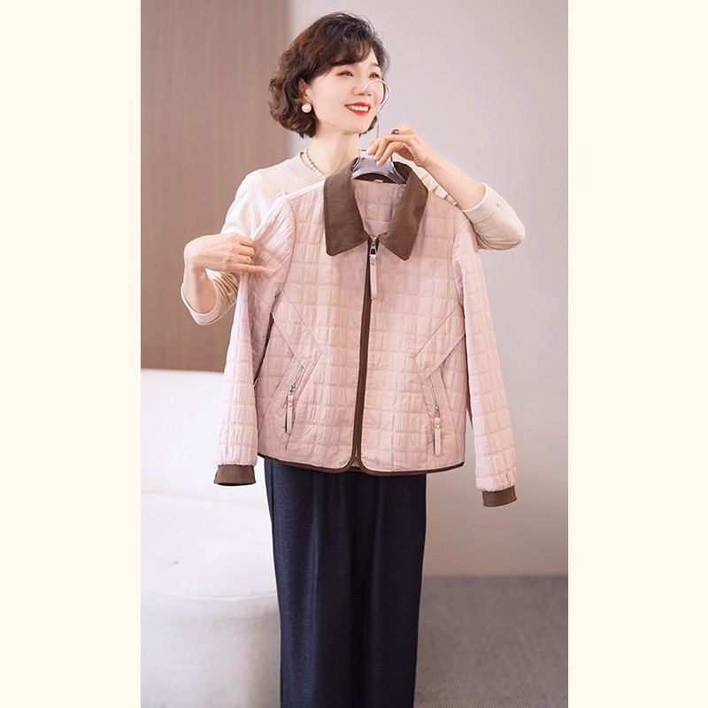 中年妈妈春装时尚开衫夹克外套2026新款洋气中老年女装薄款上衣服