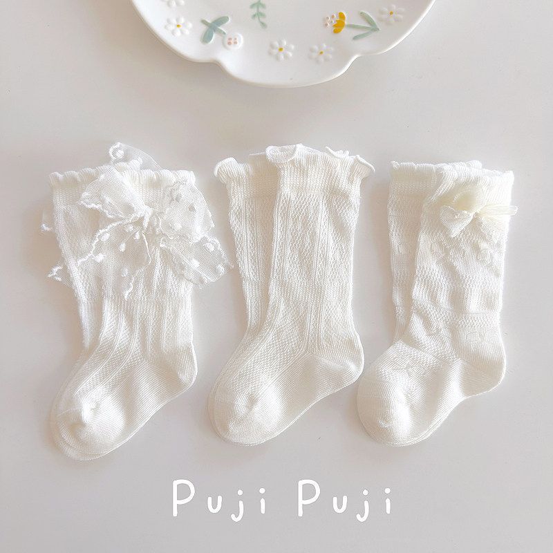 女童春夏薄款中筒洛丽塔蕾丝袜